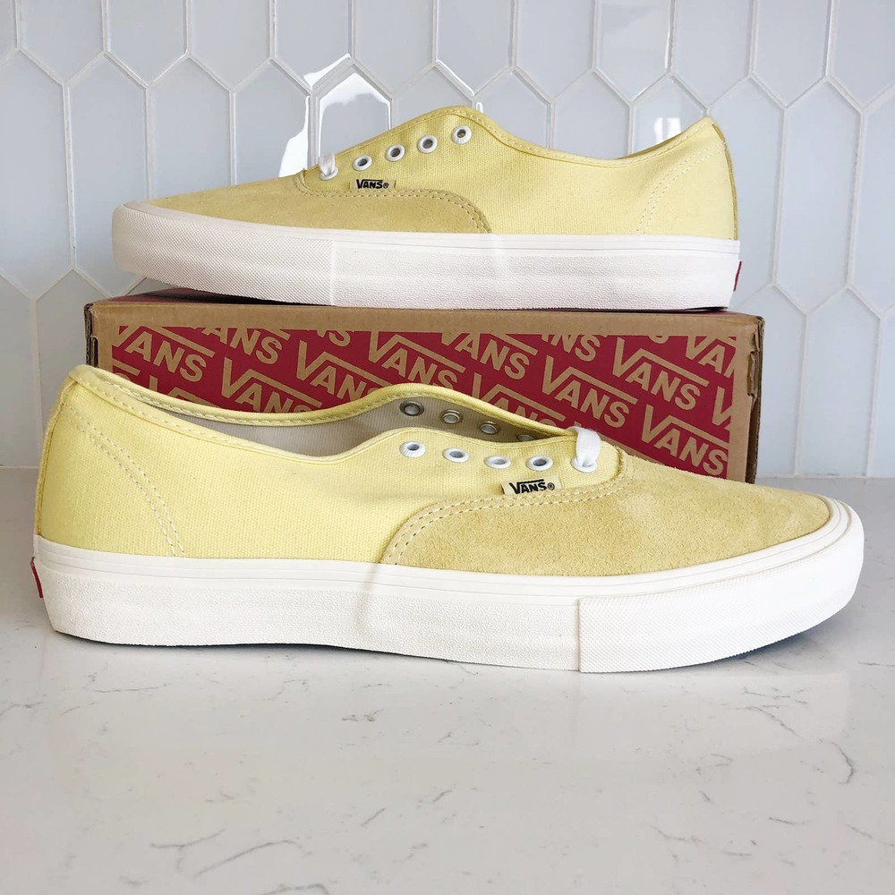 NWT Vans Authentic Pro Pale Banana White 13